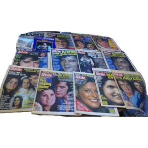 Elvis Presley 1970s Star People And Enquirer Magazines Newspapers SET OF 14